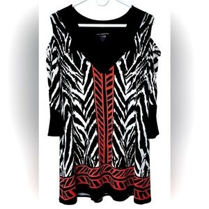 Eva Varro Woman’s XL Top Tunic cold shoulder